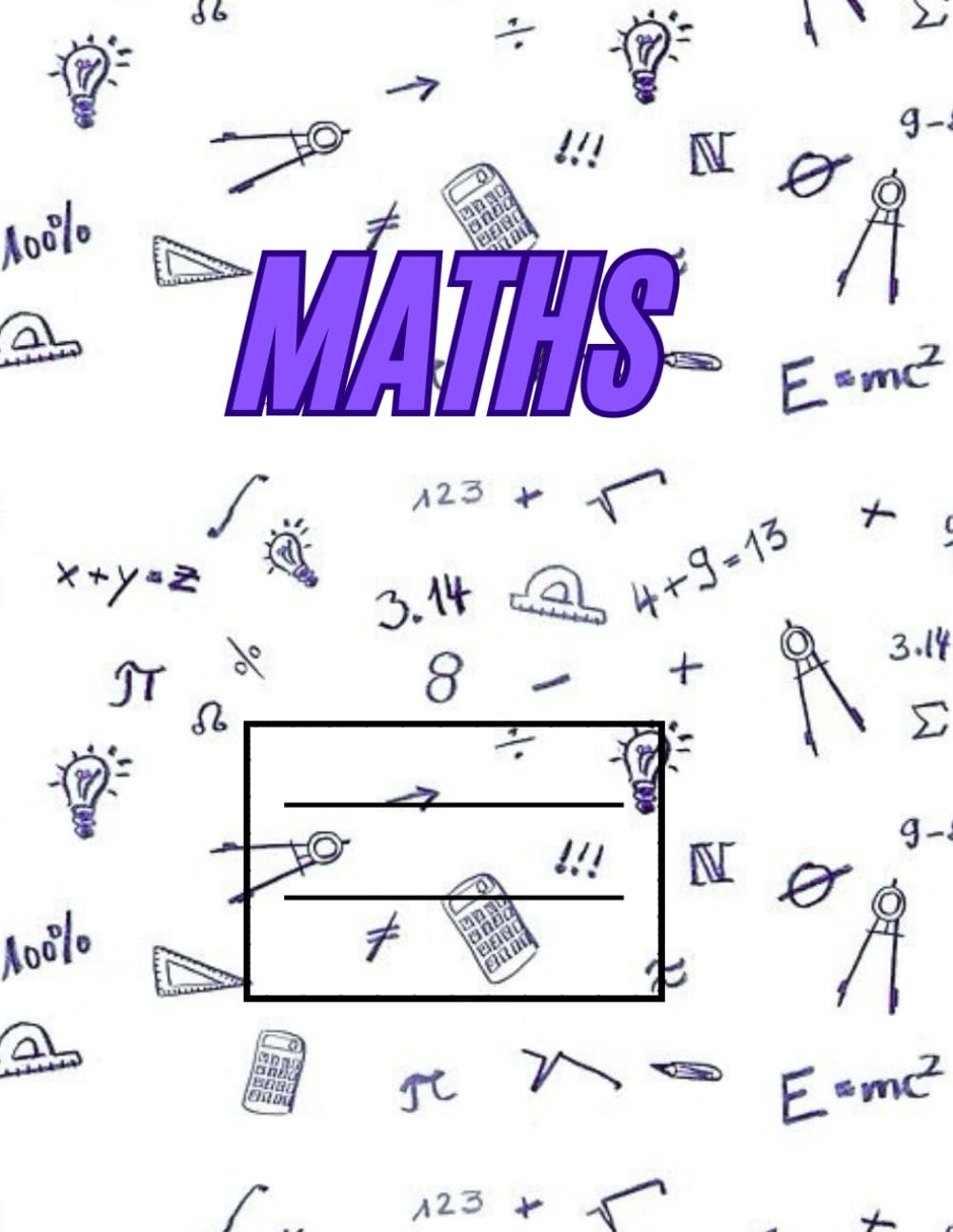 ler totalmente MATHS: Maths notebook for pupils, students.Paper Notebook School Maths Exercise Books.