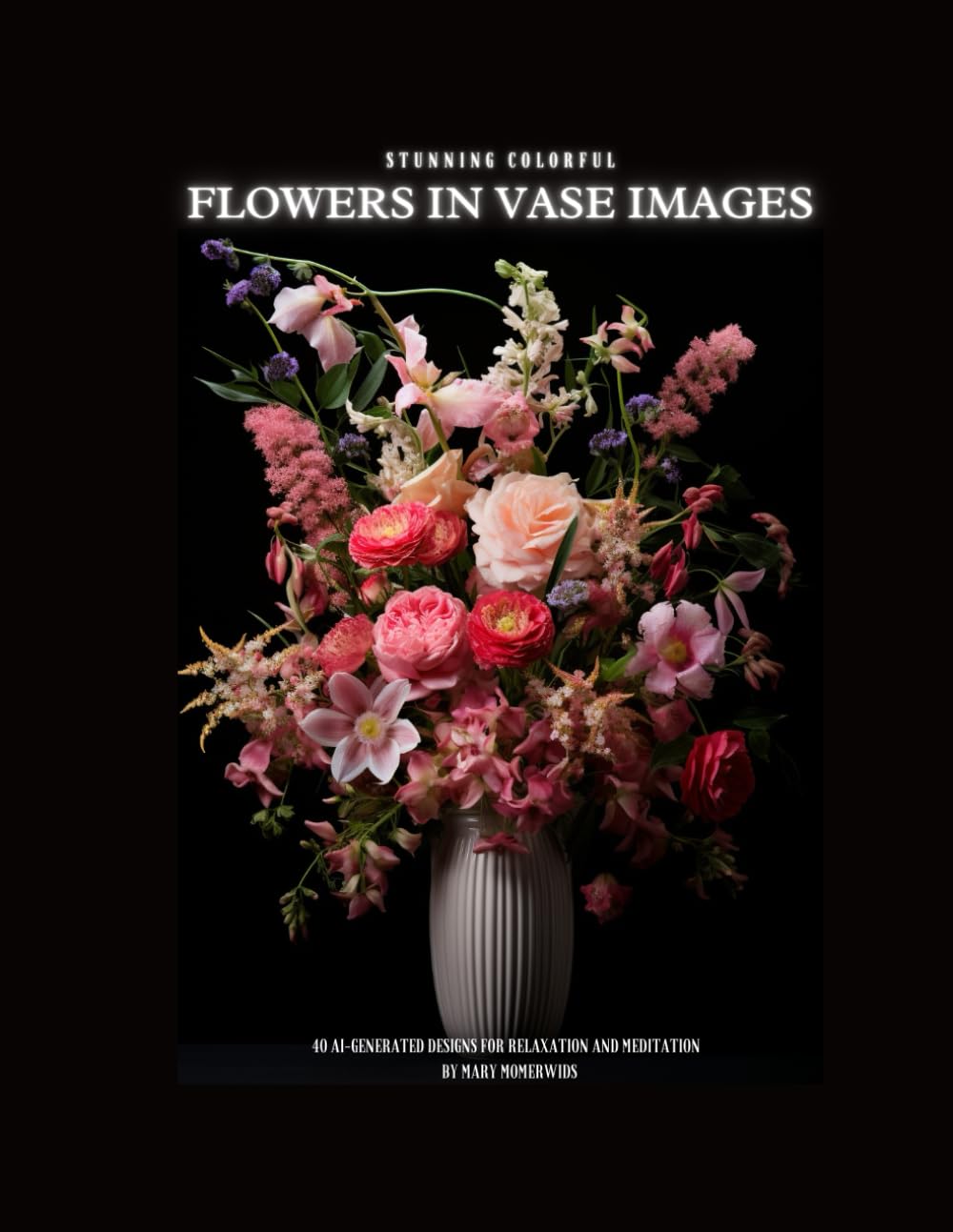 Stunning Colorful Flowers in Vase Images Coffee Table Book: 40 AI-Generated Designs for Relaxation and Meditation baixar o livro de graça