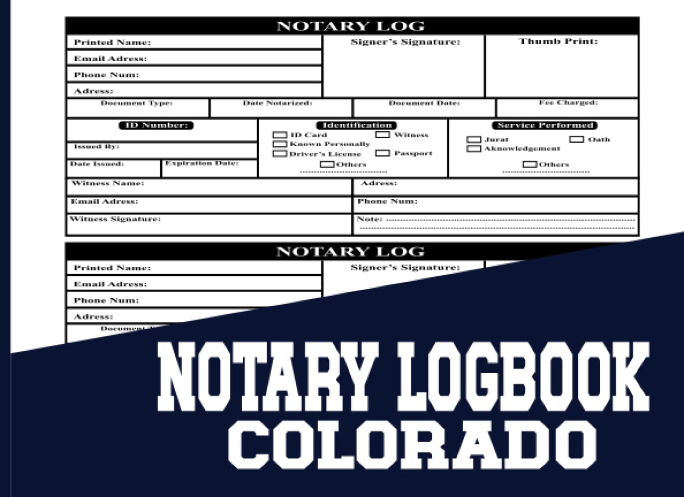 capítulo por capítulo baixar Notary Log Book Colorado: Colorado Notary Journal 2023 | Notary Public Record Book To Record Notarial Acts | Official Notary Logbook For Signing Agents 100 Pages 200 Records.