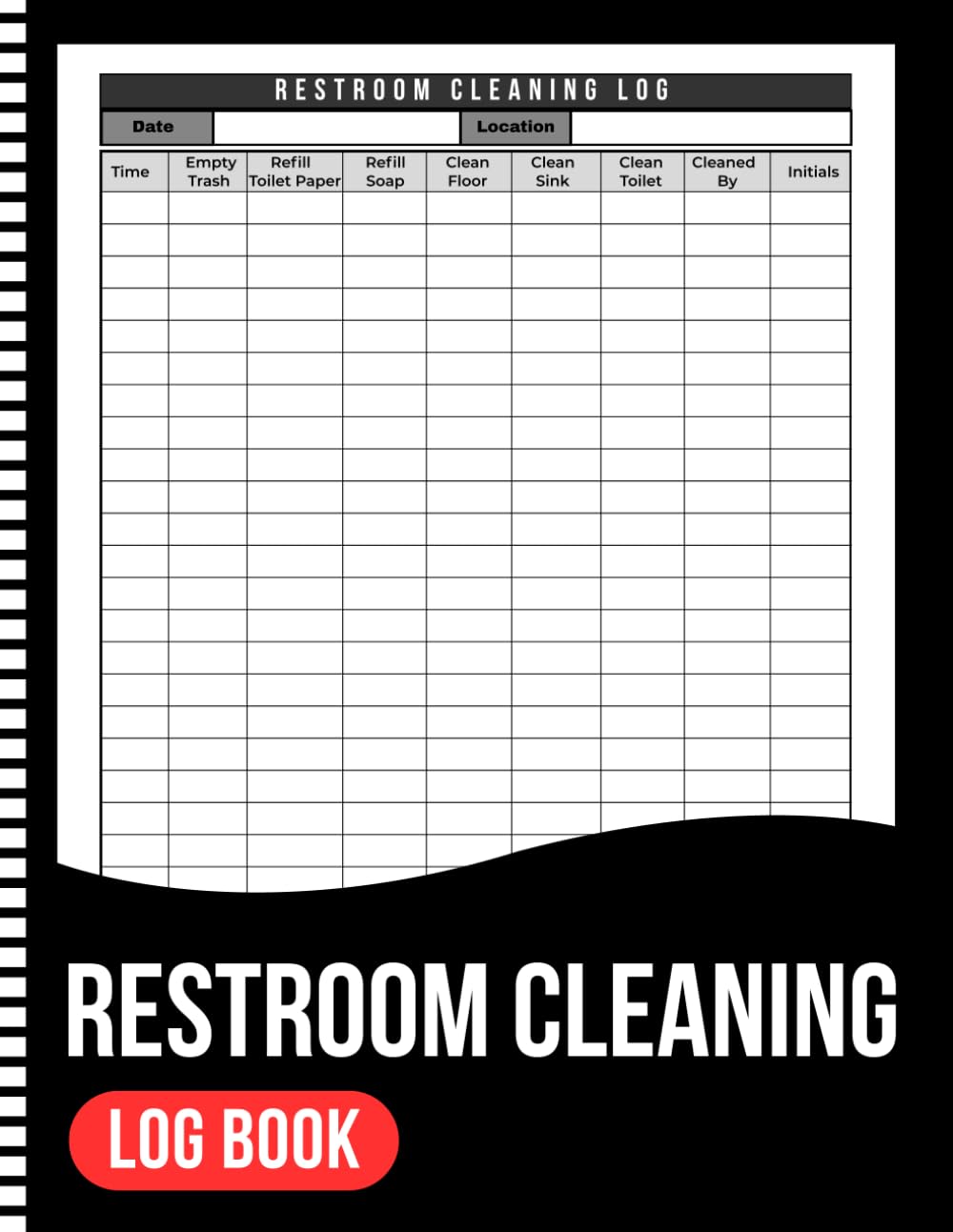 Restroom Cleaning Log Book: Daily Bathroom Cleaning Checklist for Restaurants, Offices, Schools & Facilities | Time & Task Tracking for Janitorial Staff baixar livro de graça