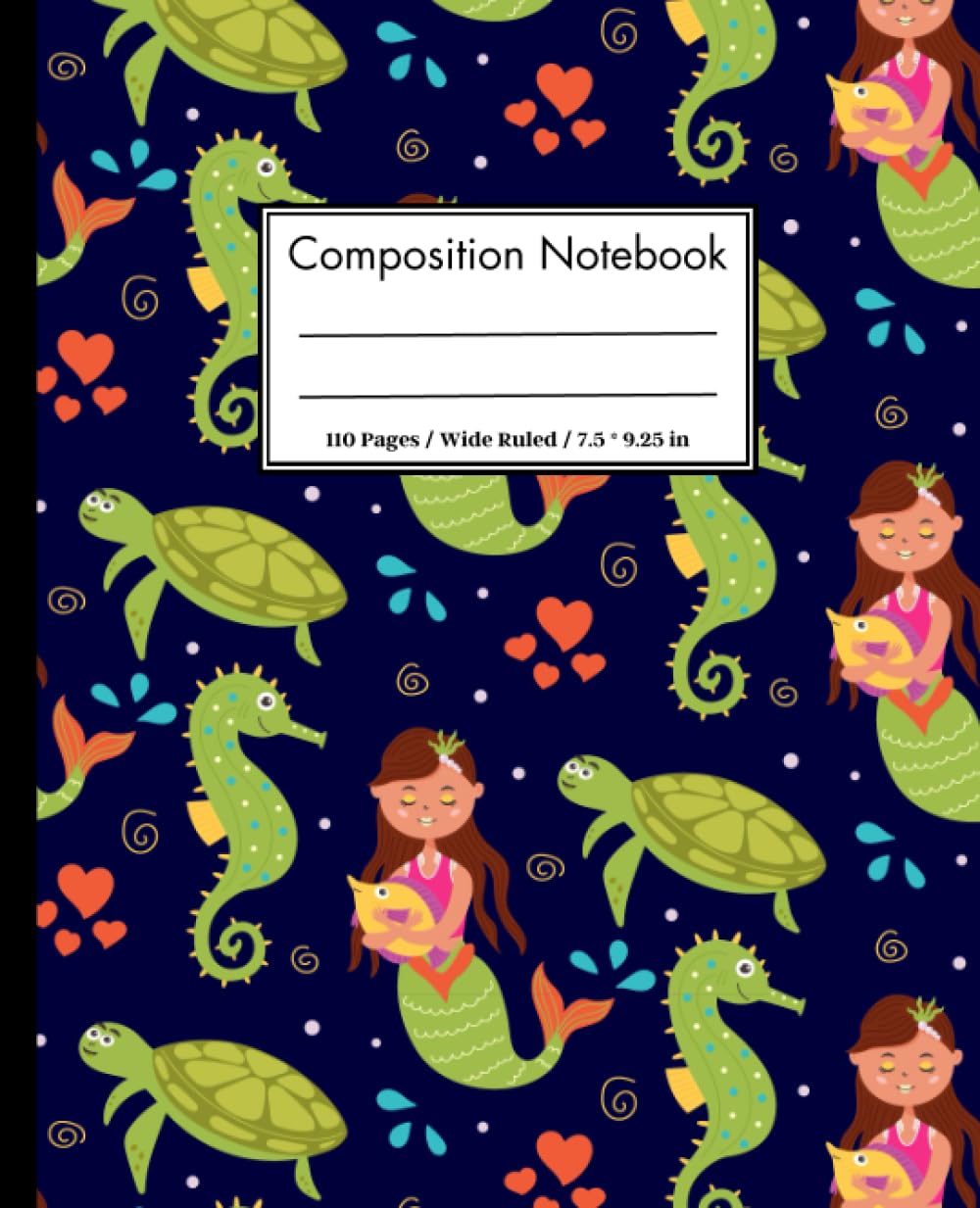 Composition Notebook Wide Rule| Cute Mermaids & Turtles Composition Notebook 7.5x9.25: Easter Notebook for Kids, Teens & Mermaid Lovers| Wide Ruled, Christmas Stocking Stuffer Gift Bag Item baixar livro de graça