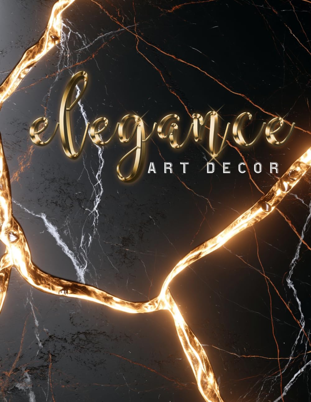 Elegance Art Decor: Black & Gold Marble Design | Coffee Table Book | For Interior Design Decoration, Guestbooks and Journaling baixar livro de graça