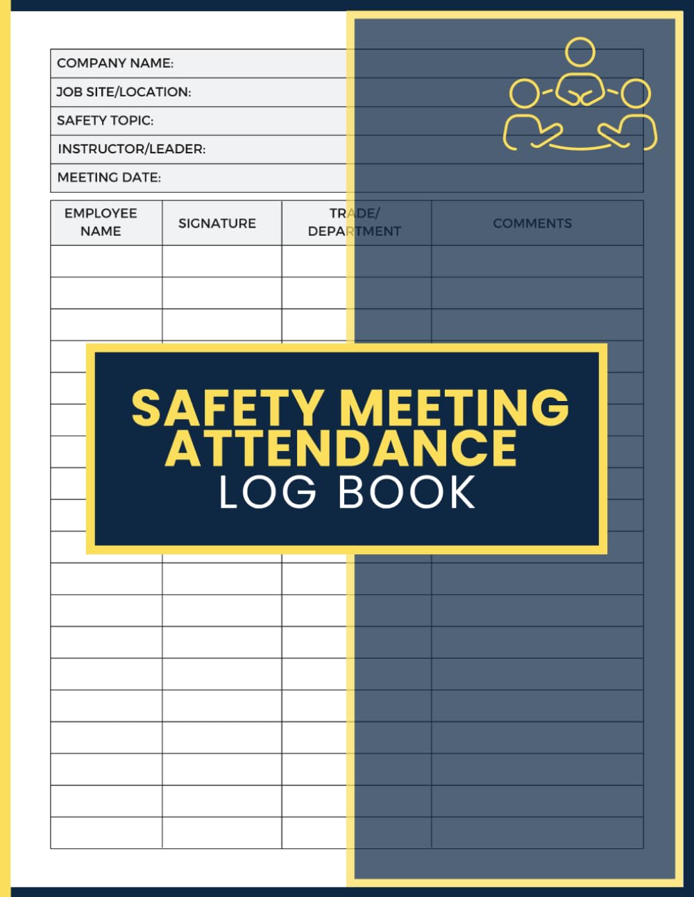 capítulo por capítulo baixar Safety Meeting Attendance Log Book: Employee Attendance Register for Toolbox Talks, Team Briefings, Workplace Training Events, Daily Safety Discussions and Job Site Communication Records