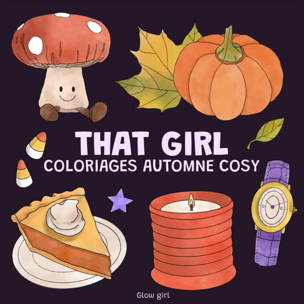 That girl: That girl, un livre de coloriage d’automne pour passer des moments cosy et spooky, destiné aux adultes et aux enfants (French Edition)