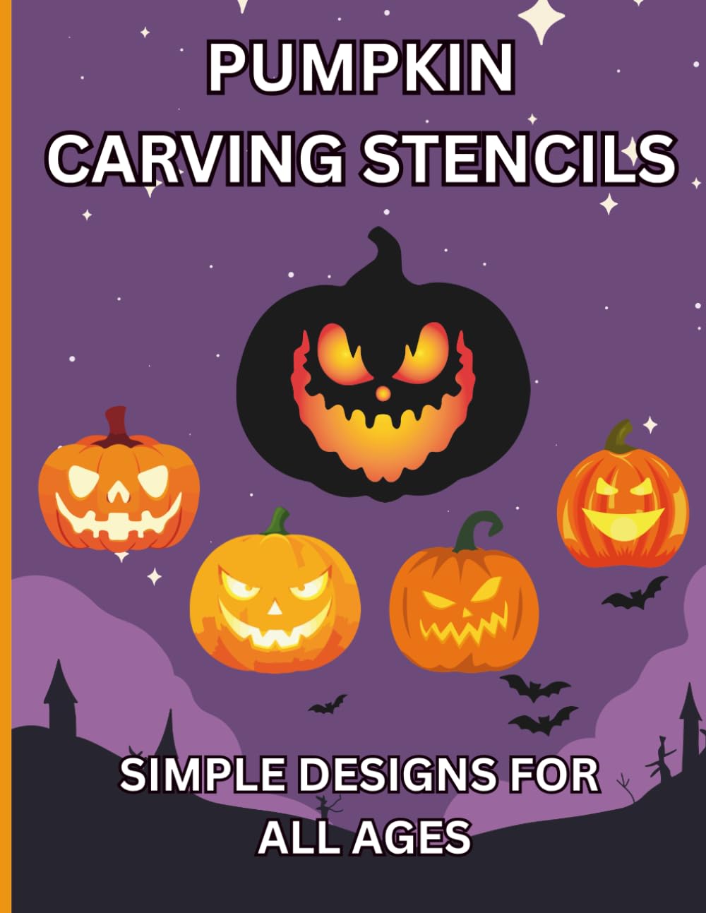 ler totalmente Pumpkin Carving Stencils: Spooky & Silly Pumpkin Patterns – Easy Carving Templates for Kids and Adults