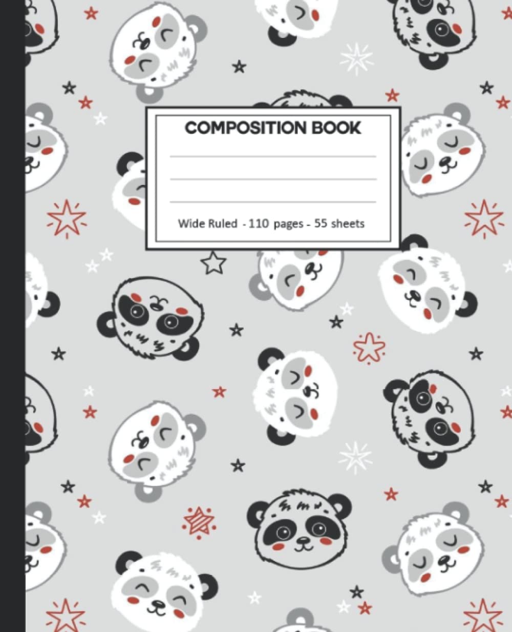 ler totalmente Composition Notebook: Wide Ruled: 110+ Lined Pages Writing Journal: Red panda Theme