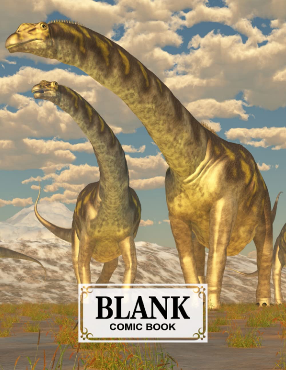 ler totalmente Blank Comic Book: Dinosaurs Pteranodon Cover, Draw Your Own Comics - 120 Pages of Fun and Unique Templates - A Large 8.5" x 11" Notebook by Holger Winter
