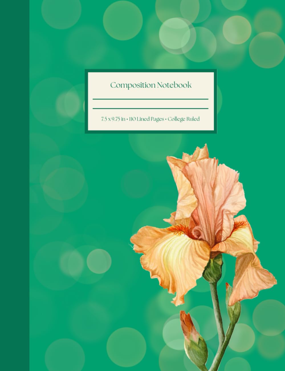Green and Orange Iris Floral Composition Notebook: Flower Themed Notebook for Home School or Work: 110 College Ruled Pages 7.5 by 9.75 Inches baixar livro de graça