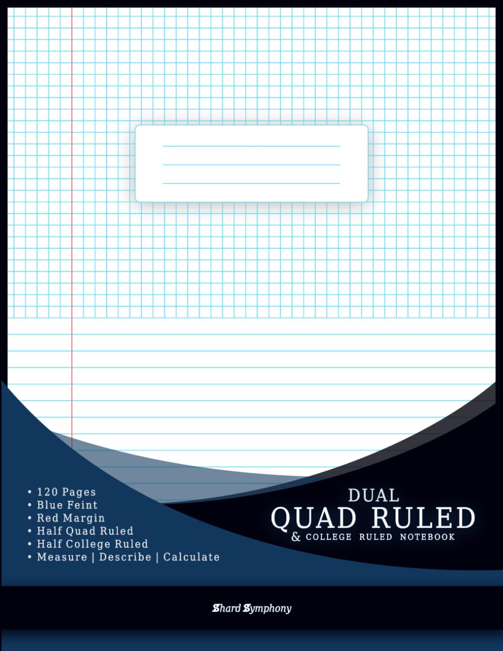 ler totalmente Dual Quad Ruled & College Ruled Notebook (5x5, Blue Feint, Red Margin): Professional Graph Grid & Lined Layout (120 Pages, 8.5 x 11 in) for Math, Science & Engineering