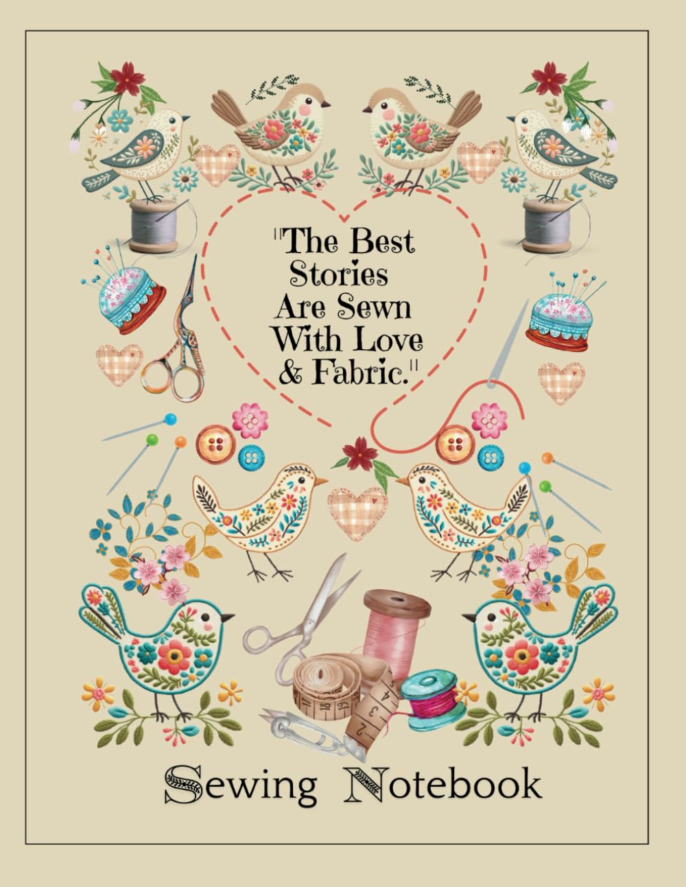 ler totalmente Sewing Notebook - ("The Best Stories Are Sewn With Love & Fabric."): Sewing note book with to do list, fashion design sketch paper and how to sew guides for kids or adults