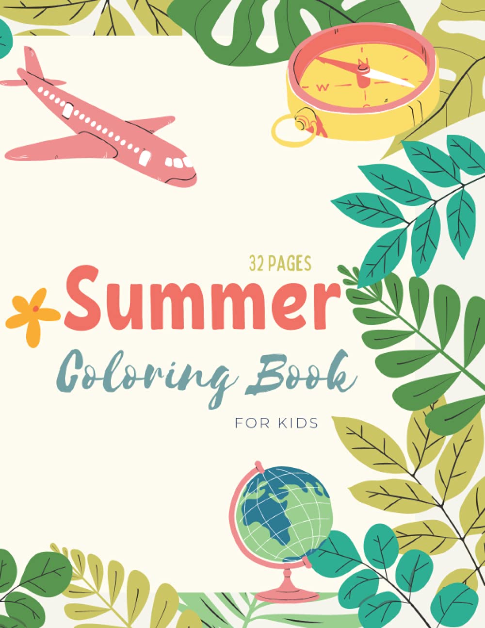 ler totalmente Summer Coloring Book: Summer Time Coloring Book For Kids: Beach Life and Summer-Themed Coloring Pages For Kids Ages 4-8
