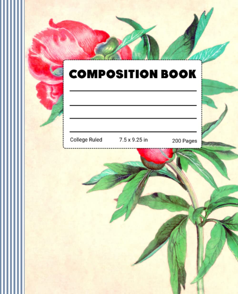 ler totalmente Composition Book: Botanical Peonies Notebook with 200 Pages of College Ruled Paper. Perfect for School, Work, or Home