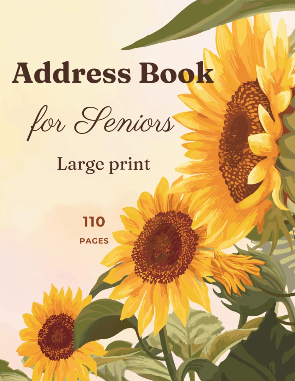 Address Book for Seniors: Large Print Contact Organizer with Sunflower Floral Design: Easy-to-Read Address Book with 300+ Contacts, Emergency Information, Birthday Reminders & Notes Pages baixar o livro de graça