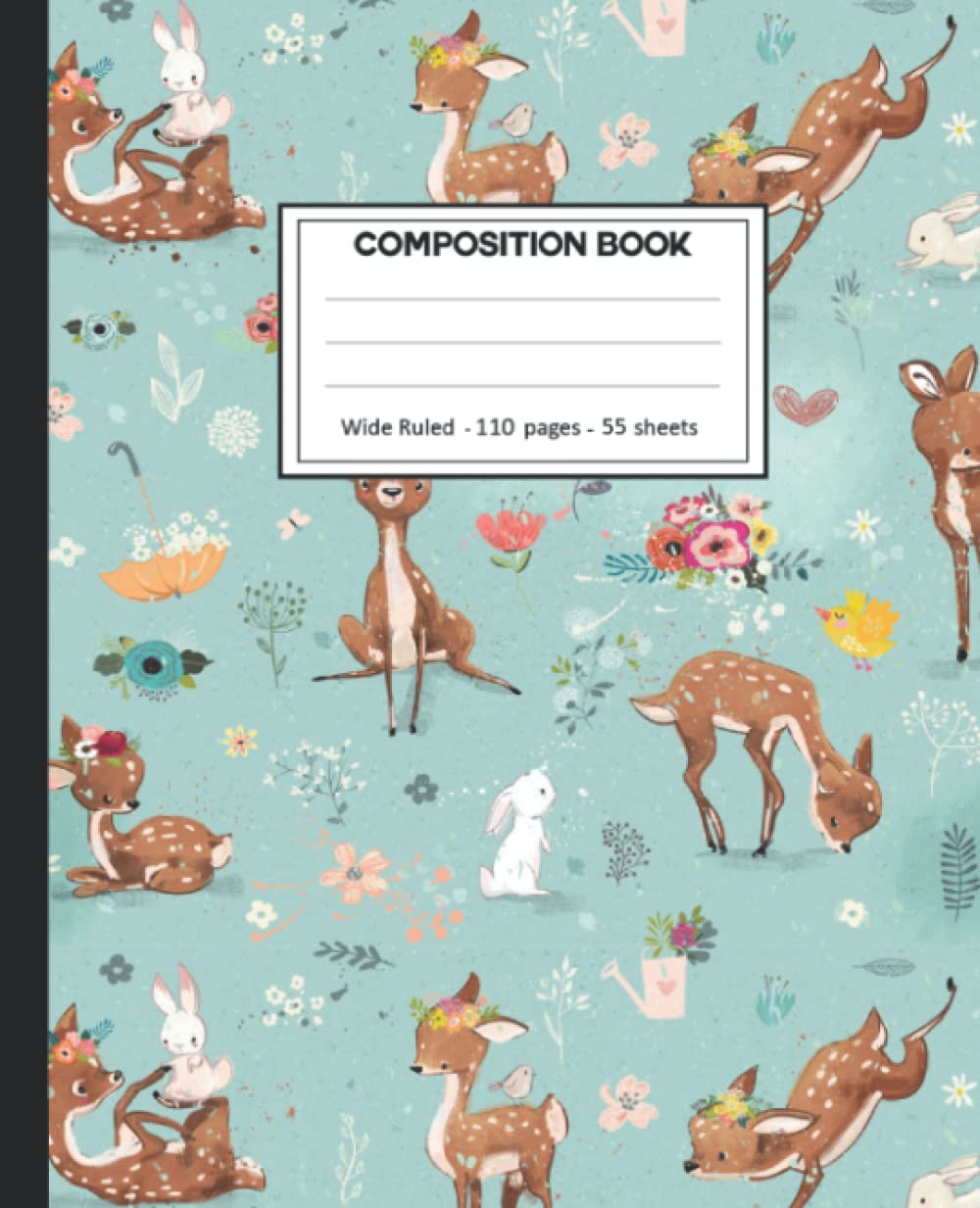 Composition Notebook: Deer Wide Ruled Blank Lined Composition Book Journal (7.5 x 9.25 in) Cute Notebooks for Girls Teens Kids School Planner Diary Writing Notes. baixar livro de graça