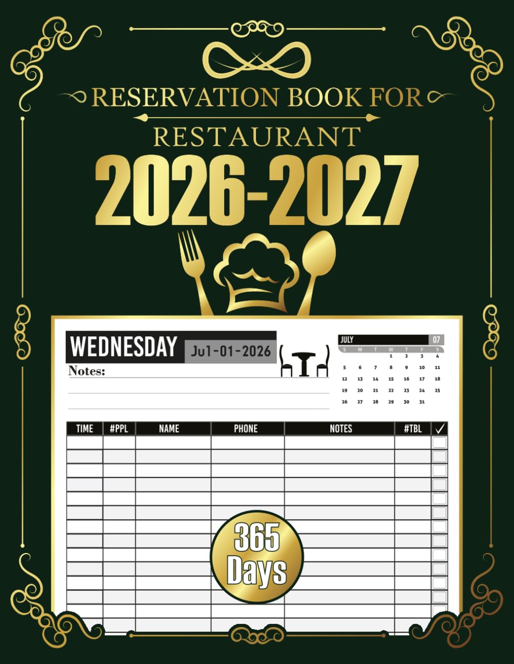 ler totalmente reservation book for restaurant 2026-2027: Professional Reservation Planner for Restaurants, Cafés, Bistros & Dining Rooms