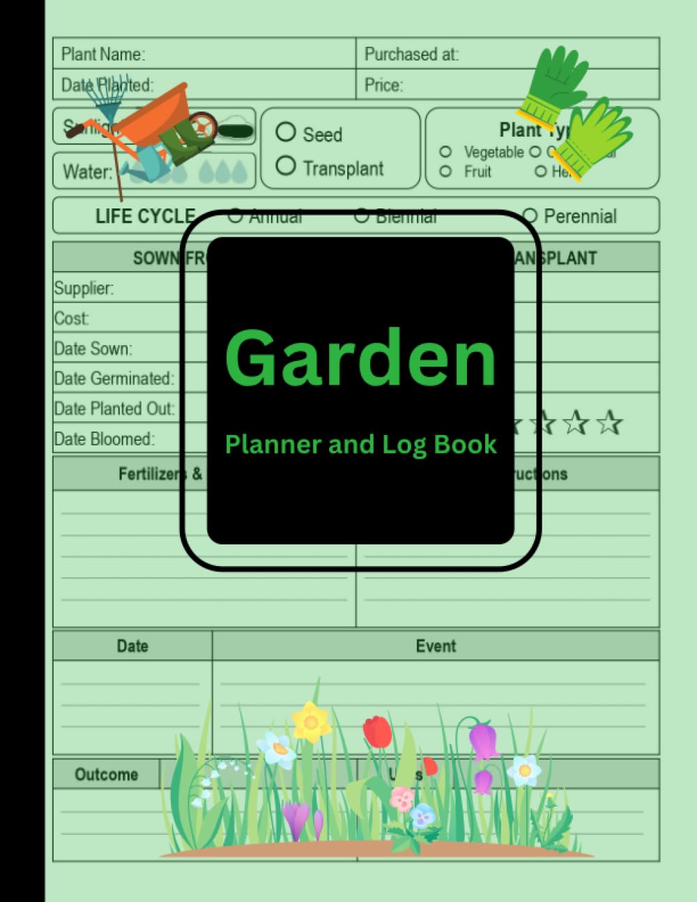ler totalmente Gardening Log Book and Planner: Simple Organizer Notebook Journal for Tracking, Recording Plant Vegetable Garden Layout Design, Suppliers, To Do List, and Calender | Great Gift for Avid Gardeners