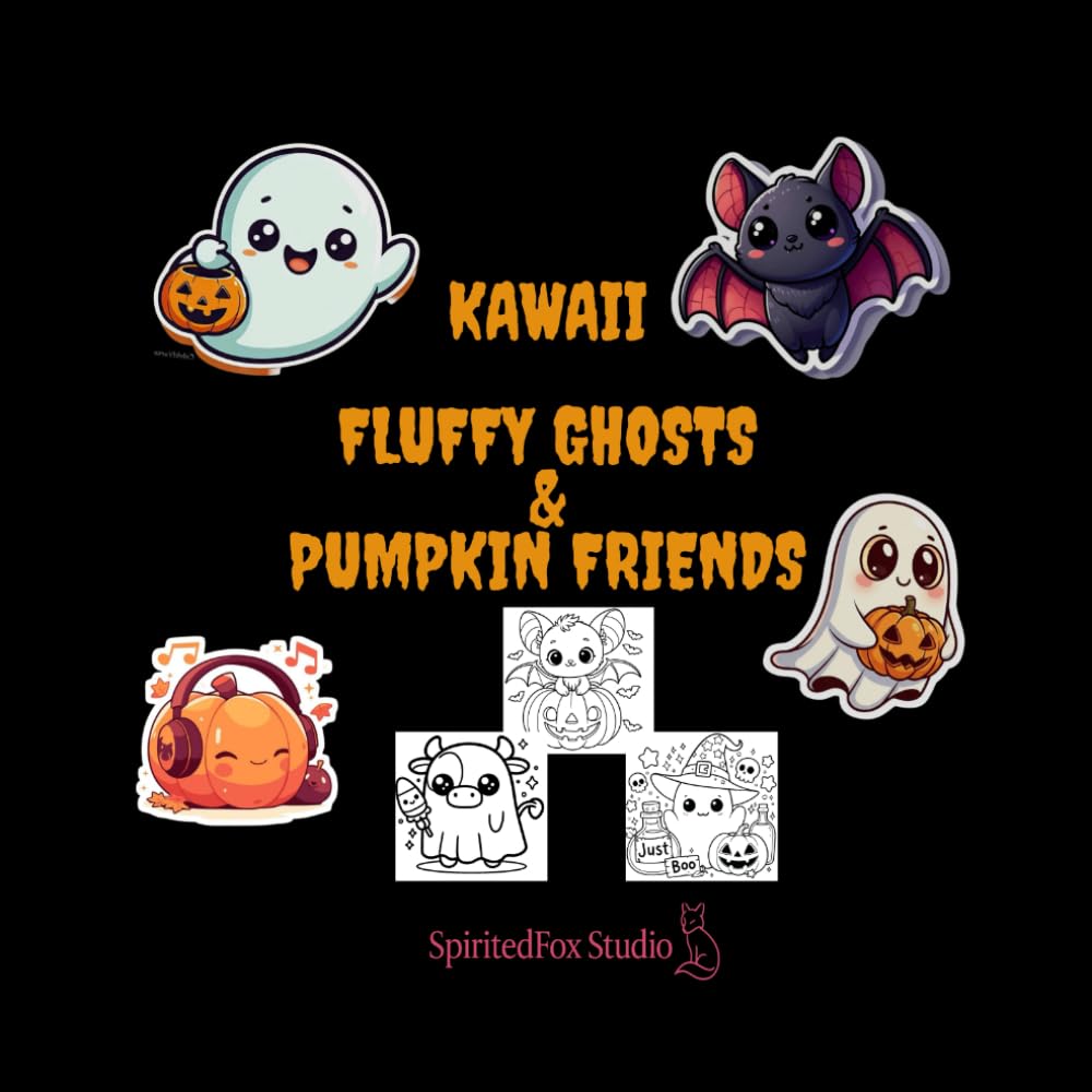 Color for joy: Kawaii Halloween Fluffy ghosts & Pumpkin friends (Dutch Edition) baixar o livro de graça