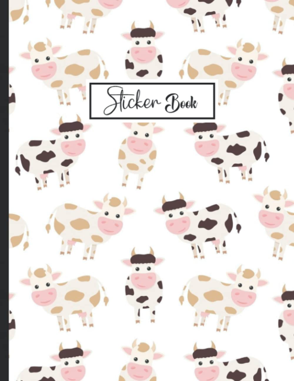 ler totalmente Sticker Book: Cow Theme Sticker Book Collecting Album Blank Notebook.