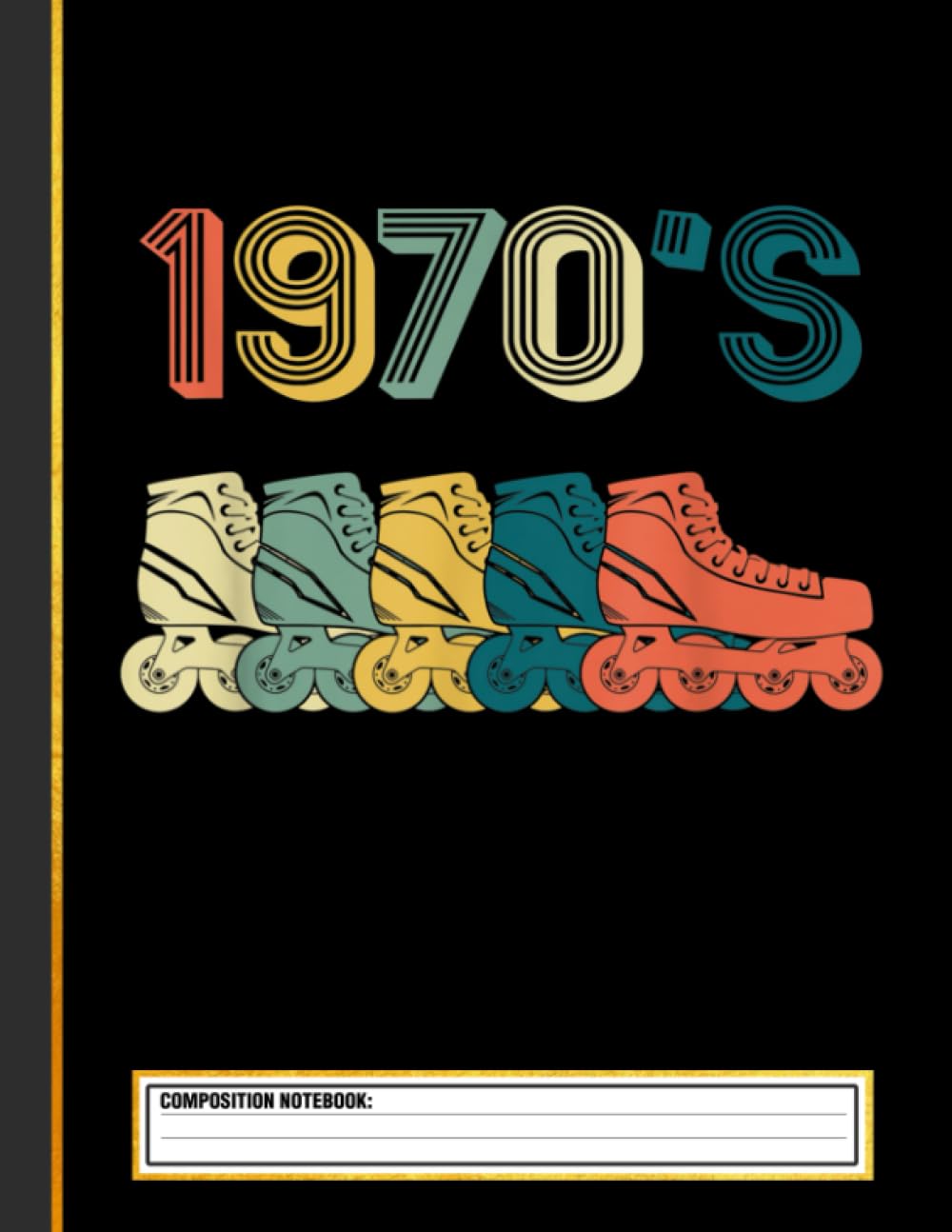 Roller Skate Skating 1970s Retro Composition Notebook baixar livro de graça