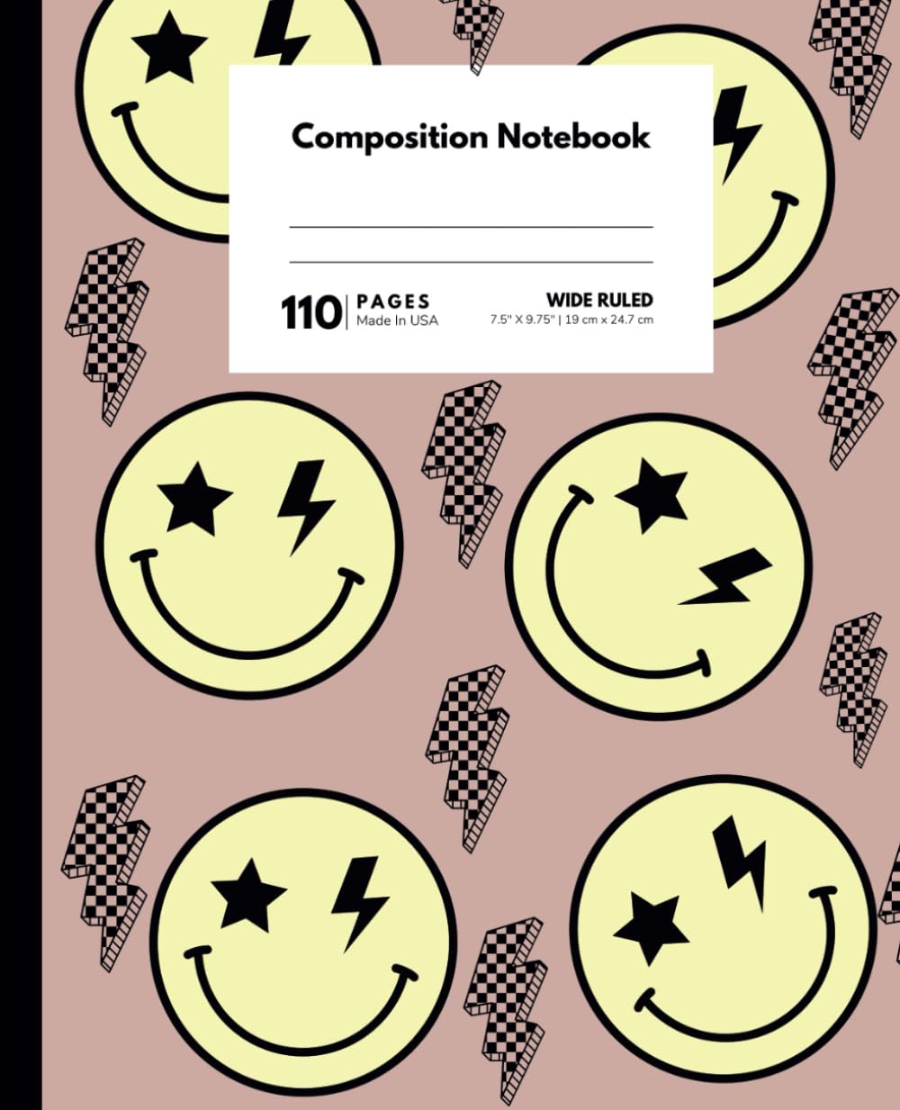 capítulo por capítulo baixar Happy Face Composition Notebook: Wide Rule: Writing Exercise Book: 110 White Pages, 7.5x9.25, Perfect Gift for Girls, Birthday Gift, Christmas Stocking Stuffers, School, Party Bag items