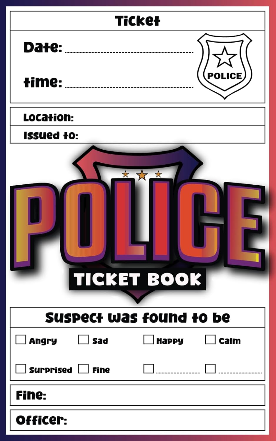 Police Officer Ticket Book for Kids: Pretend Police Officer Ticket Book for Boys and Girls Aspiring Police Officers to Play Imaginary Cops baixar livro de graça