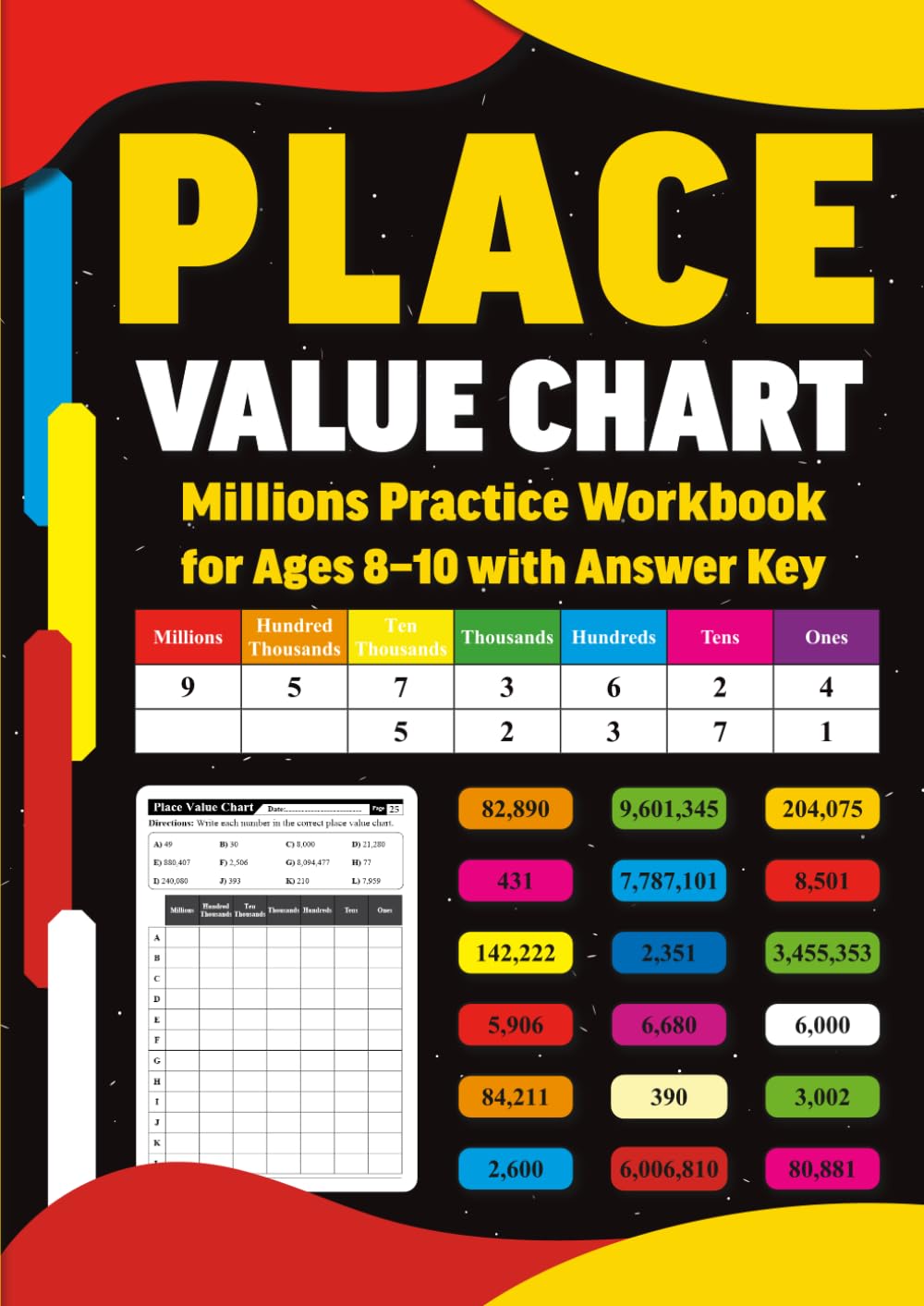 ler totalmente Place Value Chart: Millions Practice Workbook for Ages 8–10 with Answer Key