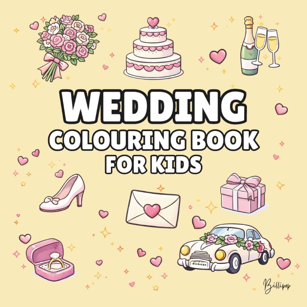 capítulo por capítulo baixar Wedding Colouring Book for Kids – Cover Colour: Yellow: Bold and Easy Wedding Colouring Pages for Children | 40 Fun Wedding Designs with Cakes,... Fun (Wedding Colouring Books – Bold & Easy)