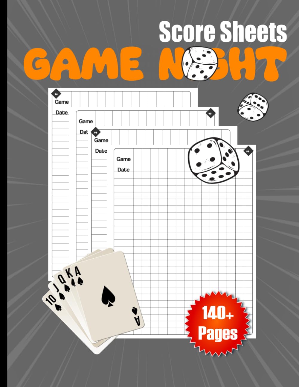 Game Night Score sheet log book: for recording games, scores, players and notes