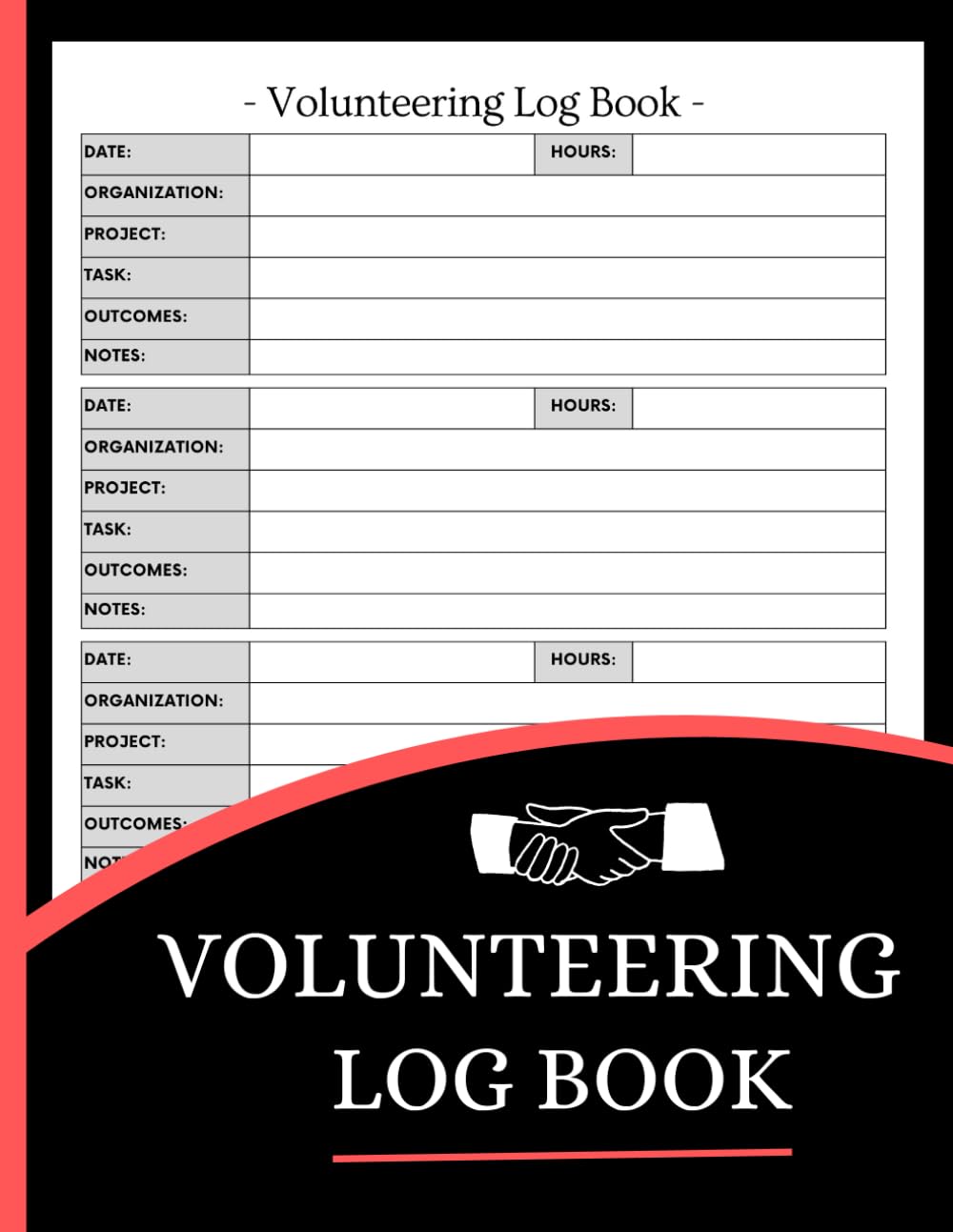 Volunteering Log Book (8.5 x 11 Inches): Volunteer Hours, Activities, Service Records & Community Work Tracking baixar o livro de graça