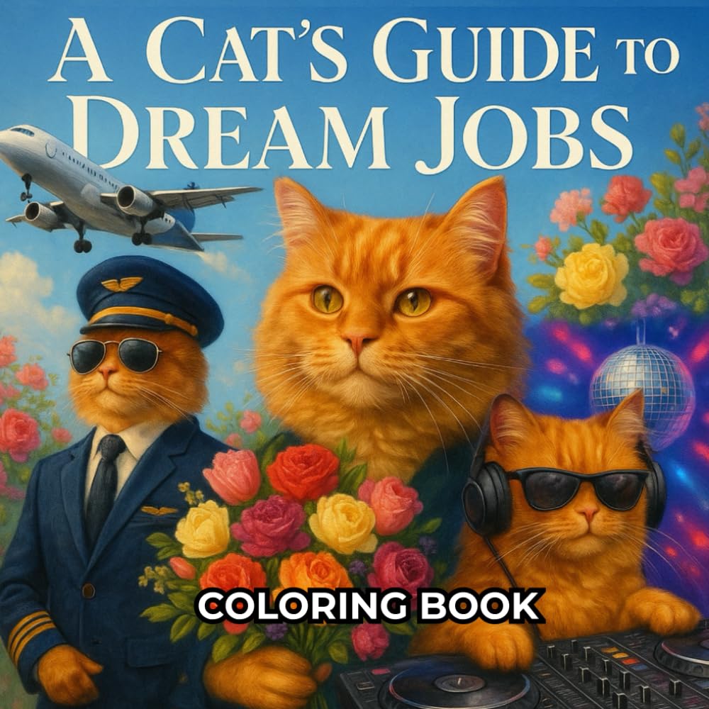 A Cat’s Guide to Dream Jobs: Coloring Book of Career Adventures for Kids, Teens & Cat Lovers baixar livro de graça