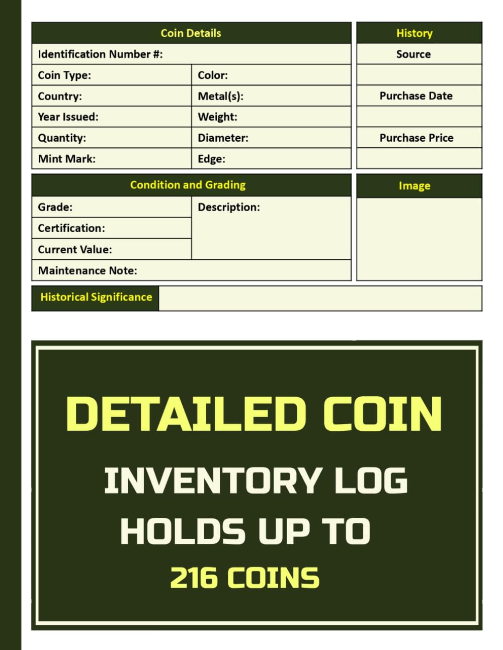 Detailed Coin Inventory Log Book: Coin Organizer | Coin Collecting Checklist | A practical tool to document condition, track value, record origin, and... your collection professionally organized. baixar o livro de graça