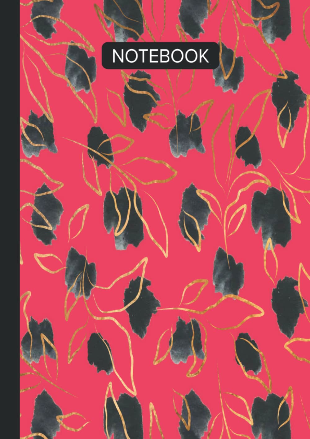 ler totalmente A4 Notebook 120 pages: Animal Print in Strawberry Composition Notebook - School Ruled 8mm lines