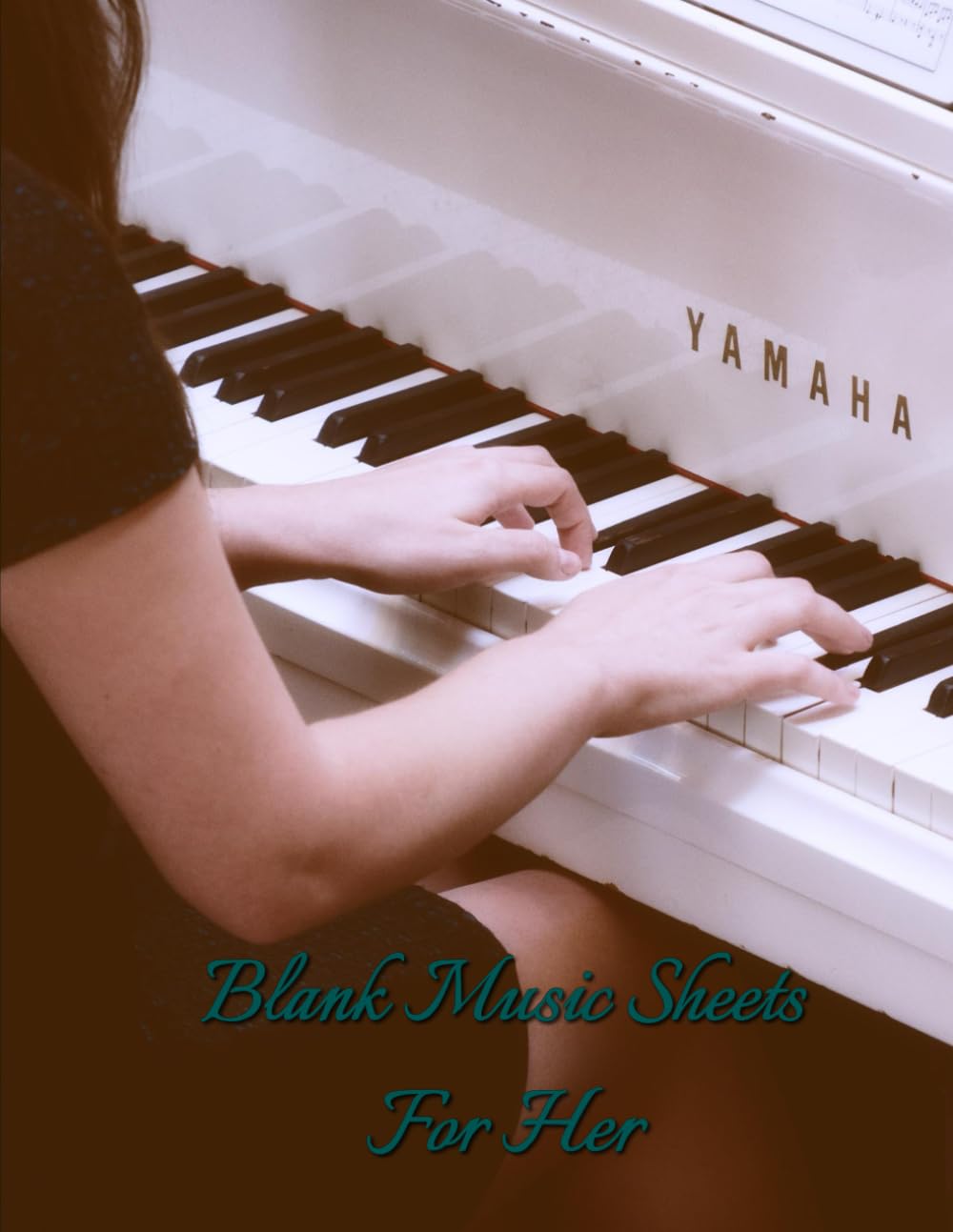 ler totalmente Blank Music Sheets For Her: 100 pages of Blank Music Sheets for Piano, including 12 staves, both Treble Clef and Bass Clef