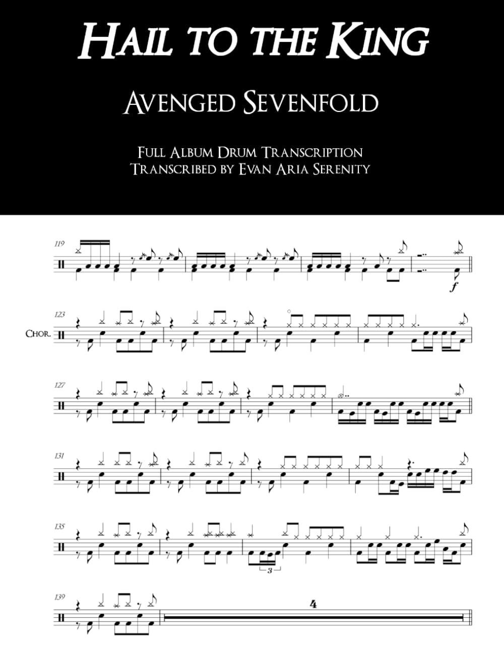 capítulo por capítulo baixar Avenged Sevenfold - Hail to the King: Full Album Drum Transcription (JDS Drum Transcription Books)