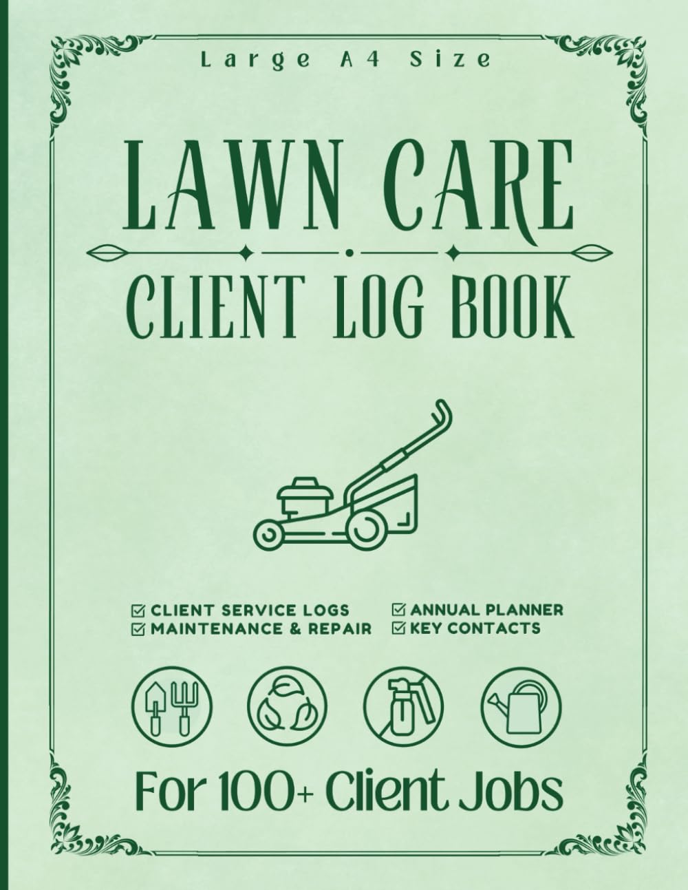 Lawn Care Client Log Book: A4 Size Tracker for Mowing & Landscaping Businesses to Record Client Information, Fees, Services, Schedule & Appointments baixar livro de graça