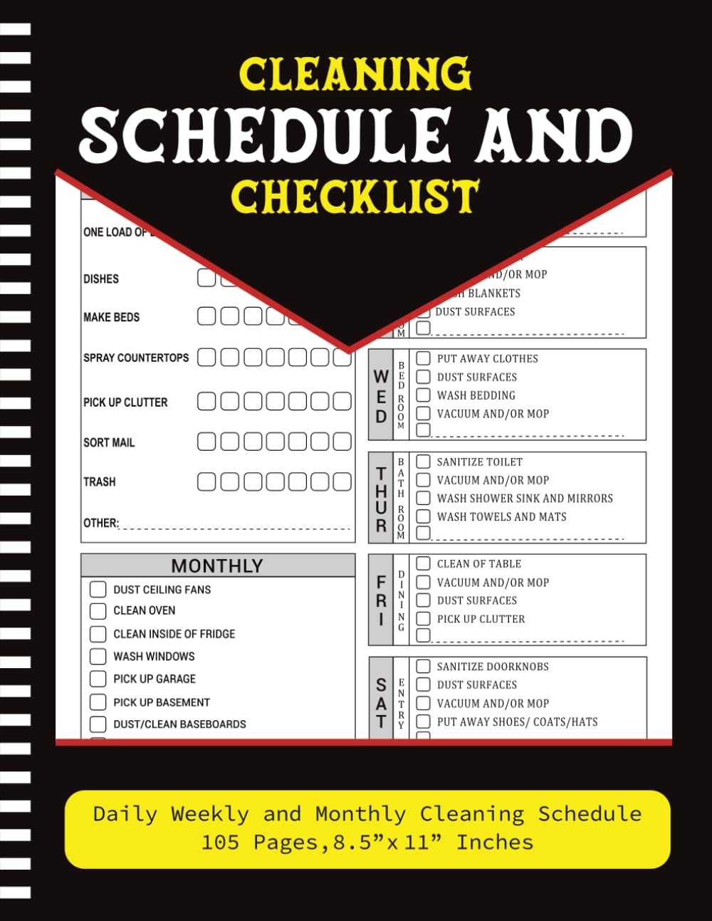 capítulo por capítulo baixar Cleaning Schedule and Checklist: Daily Weekly and Monthly Housekeeping Cleaning Schedule, Checklist Planner and Organizer - 108 Pages 8.5"x11" Inches