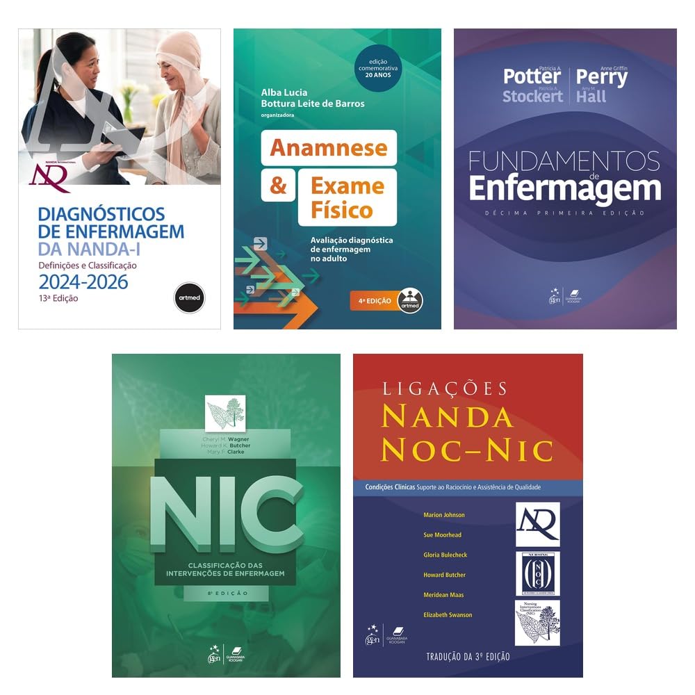 ler totalmente Kit Diagnósticos de Enfermagem da NANDA-I + Ligações NANDA NOC + 3 livros