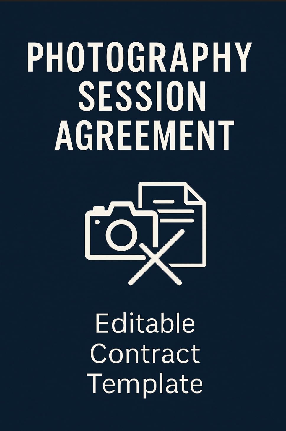 ler totalmente Photography Session Agreement – Editable Contract Template: Professional Legal Template for Portrait, Wedding, and Commercial Shoots (English Edition)