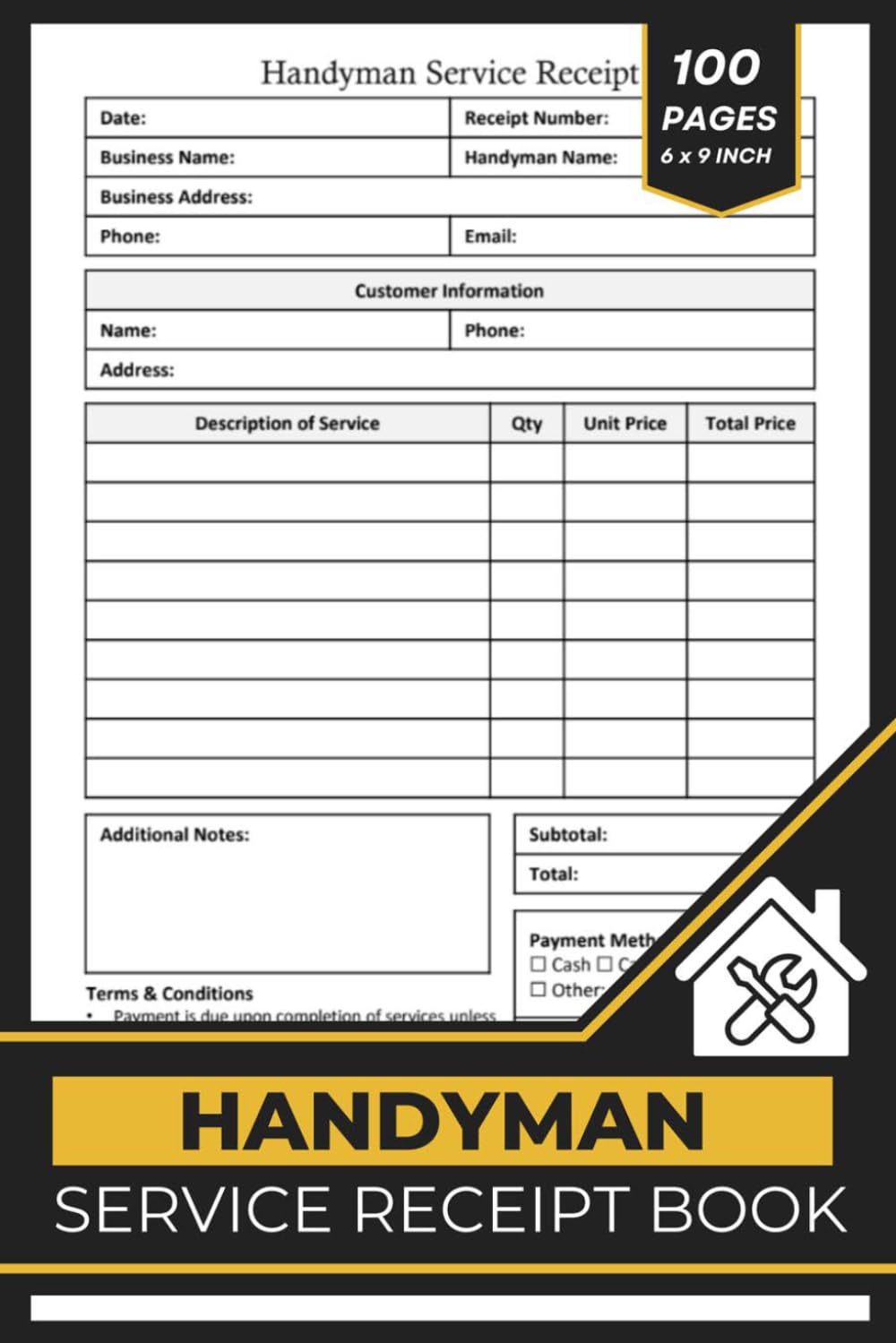 capítulo por capítulo baixar Handyman Service Receipt Book: Tradesman Work Receipt Form | Home Repair and Maintenance Invoice Book | Tradesman Work Form | 50 Forms