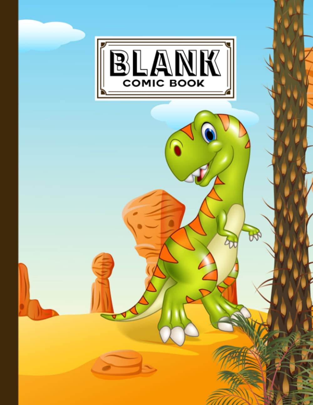 ler totalmente Blank Comic Book: Tyrannosaurus Cover, Create Your Own Story, Journal, Notebook, Sketchbook for Kids and Adults, 120 Pages - Size 8.5" x 11" Notebook by Burkhard Funk