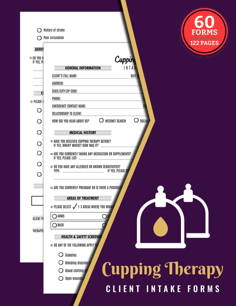 Cupping Therapy Client Intake Forms: Massage Cupping Consultation & Consent Book | Track Health History, Treatment Areas & Notes | 60 Forms, 120 Two-Sided Pages baixar o livro de graça