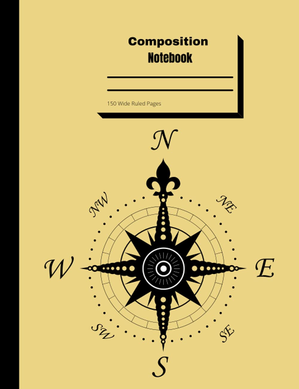 ler totalmente Composition Notebook: 150 Wide Ruled Pages Vintage Compass and Key (on back), Journal, Doodle, Write, Ideate, School, Imagine, Homework