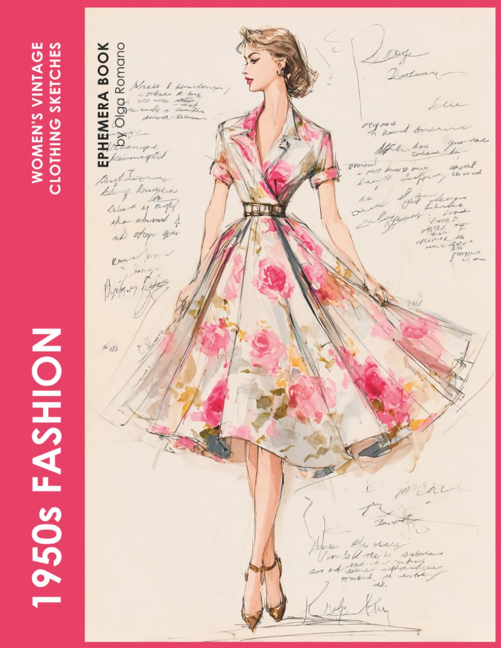 capítulo por capítulo baixar 1950s Fashion Women's Vintage Clothing Sketches Ephemera Book: Mid-Century Style Feminine Silhouettes | 20 Folding Pages for Junk Journals + 40 ATC Cards + 40 Bookmarks | Single-Sided Sheets
