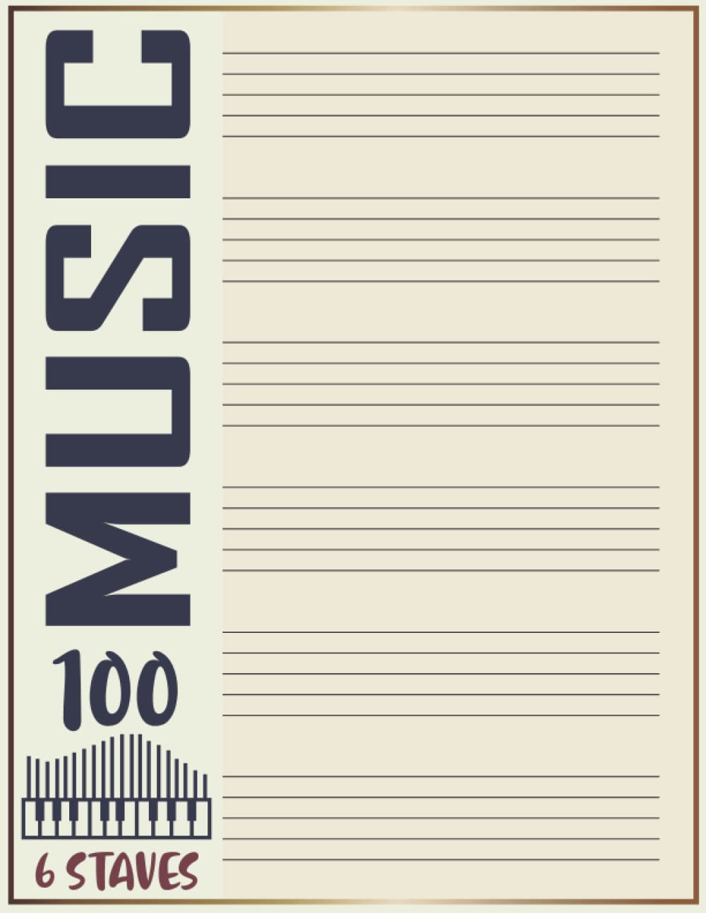 Manuscript Paper Wide Staff: Music Composition Notebook for Music Writing And Practicing, 6 Wide Staves Per Page baixar o livro de graça