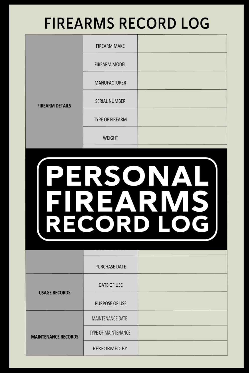 Personal Firearm Record Book: Firearm Inventory Log for Gun Owners to Record Details, Acquisitions, Dispositions, and Insurance Information for their Collection baixar livro de graça
