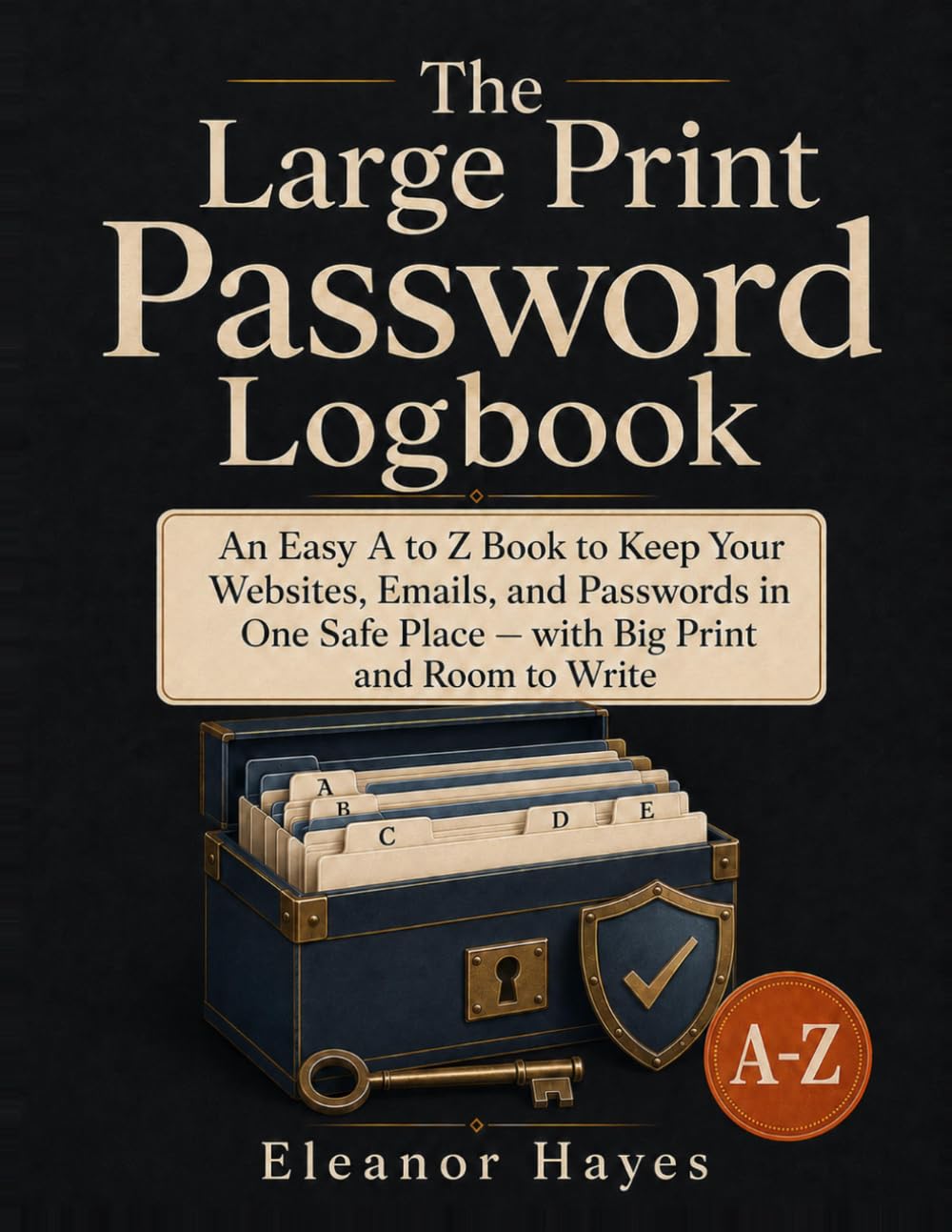 ler totalmente The Large Print Password Logbook: An Easy A to Z Book to Keep Your Websites, Emails, and Passwords in One Safe Place — with Big Print and Room to Write (Clear & Simple Organizers)