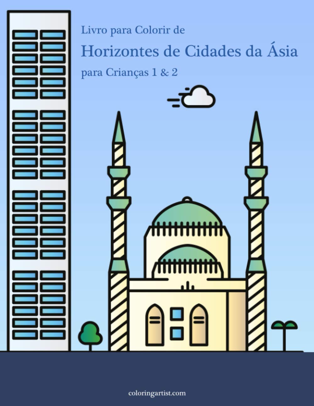 Livro para Colorir de Horizontes de Cidades da Ásia para Crianças 1 & 2 baixar livro de graça