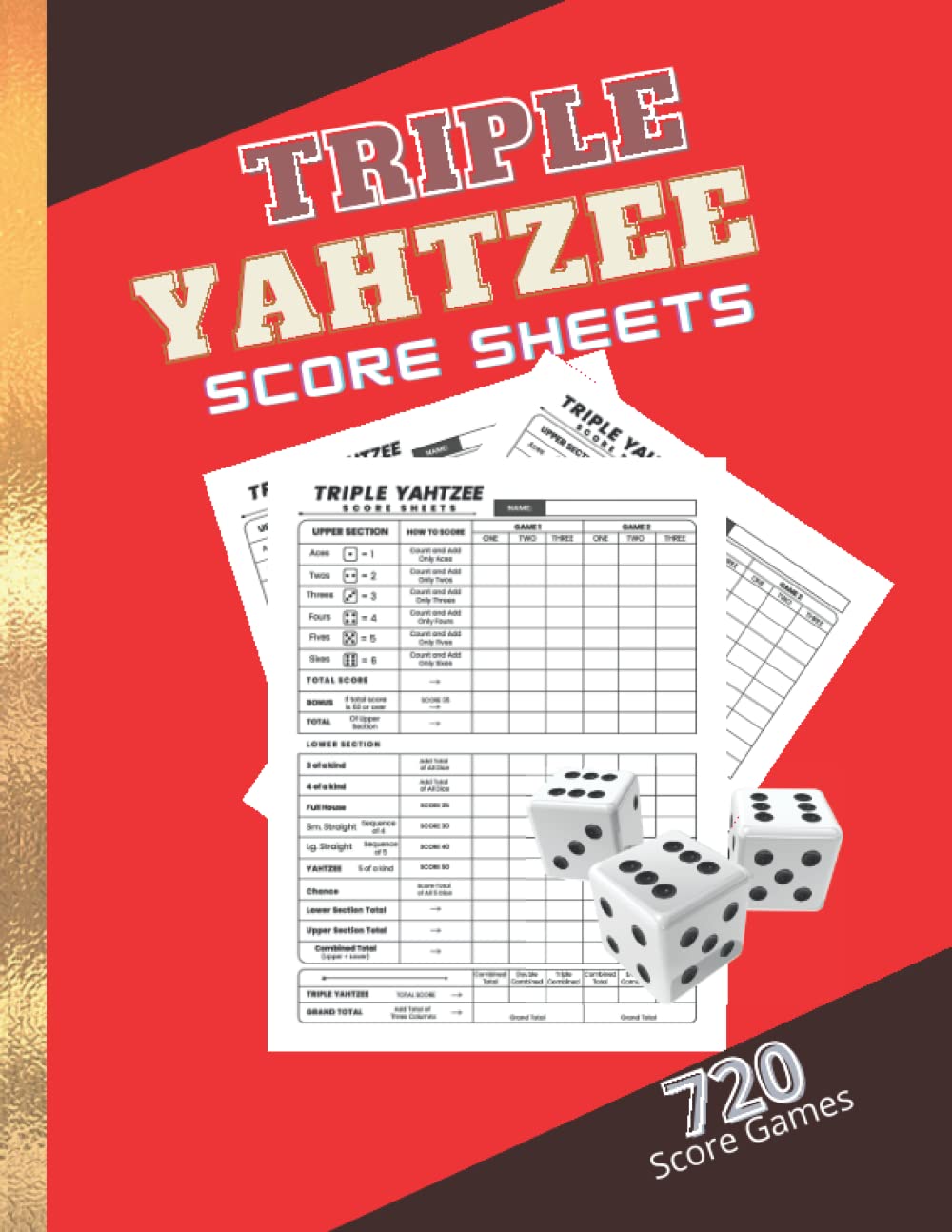 capítulo por capítulo baixar Triple Yahtzee Score Sheets | Triple Yahtzee Score Pads: Yahtzee Score Cards | Yahtzee Score Sheets Pads | 8.5 x 11 Inches Yahtzee Scorebook, 120 Pages