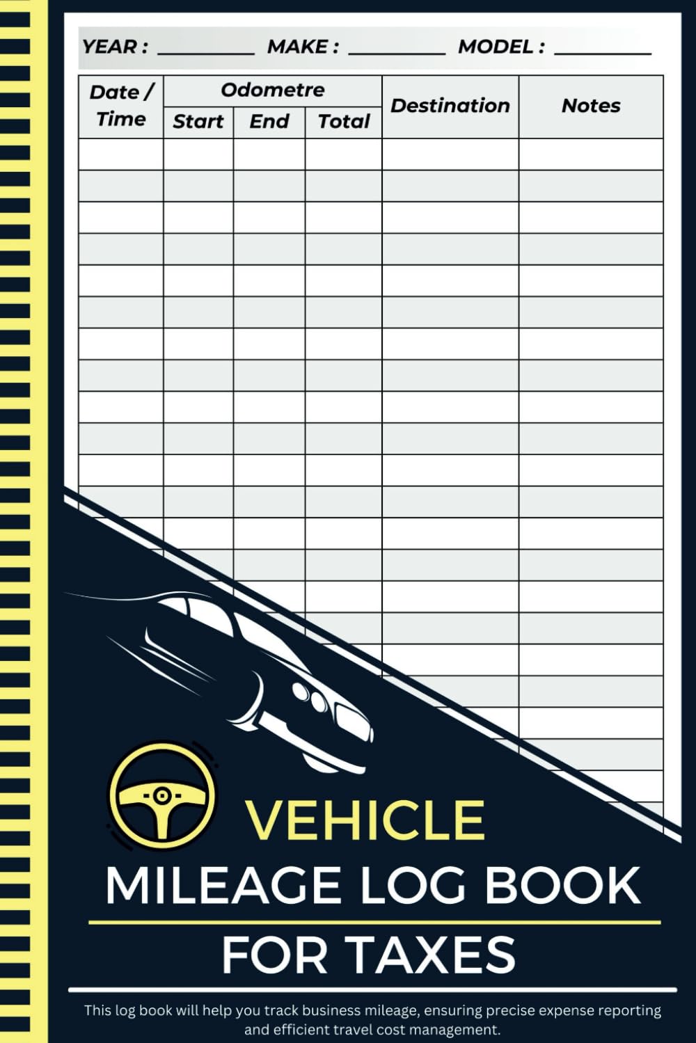 ler totalmente Mileage Log Book: Vehicle Miles Tracker for Business Auto Driving or Personal Taxes