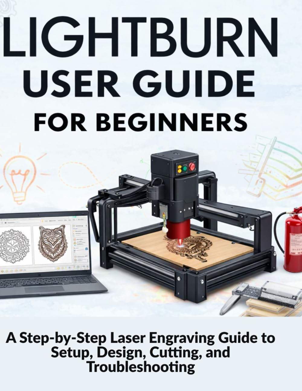 ler totalmente Lightburn User Guide for Beginners: A Step-by-Step Laser Engraving Guide to Setup, Design, Cutting, and Troubleshooting